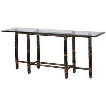 Baker Furniture Console Table in Black Bamboo MCBA7T